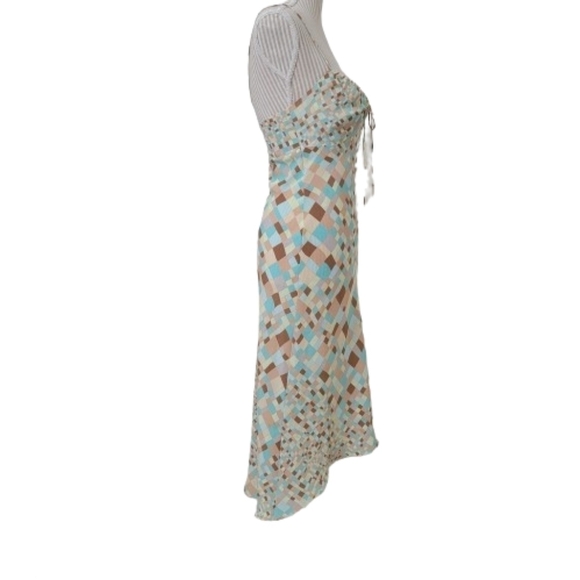Express Size 3/4 Halter Style Slip Dress, Excellent Condition, Muted Pastels - Picture 2 of 12